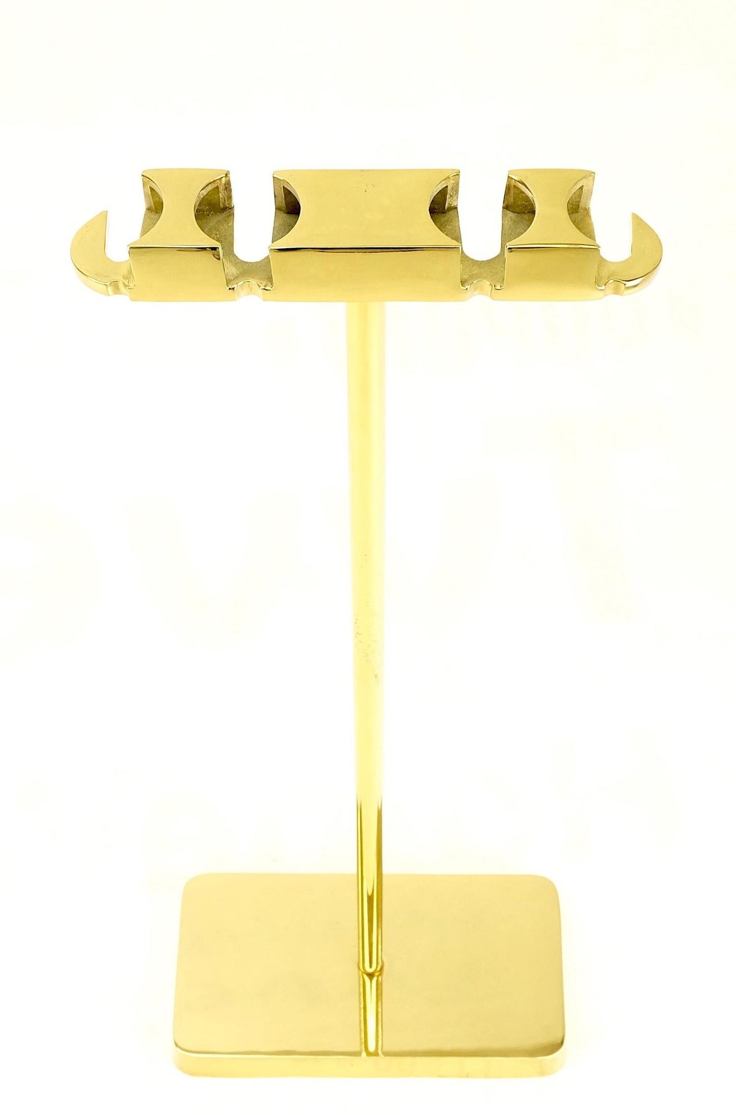 EstablishedLines Set of Quality Mid Century Modern Brass Fireplace Tools