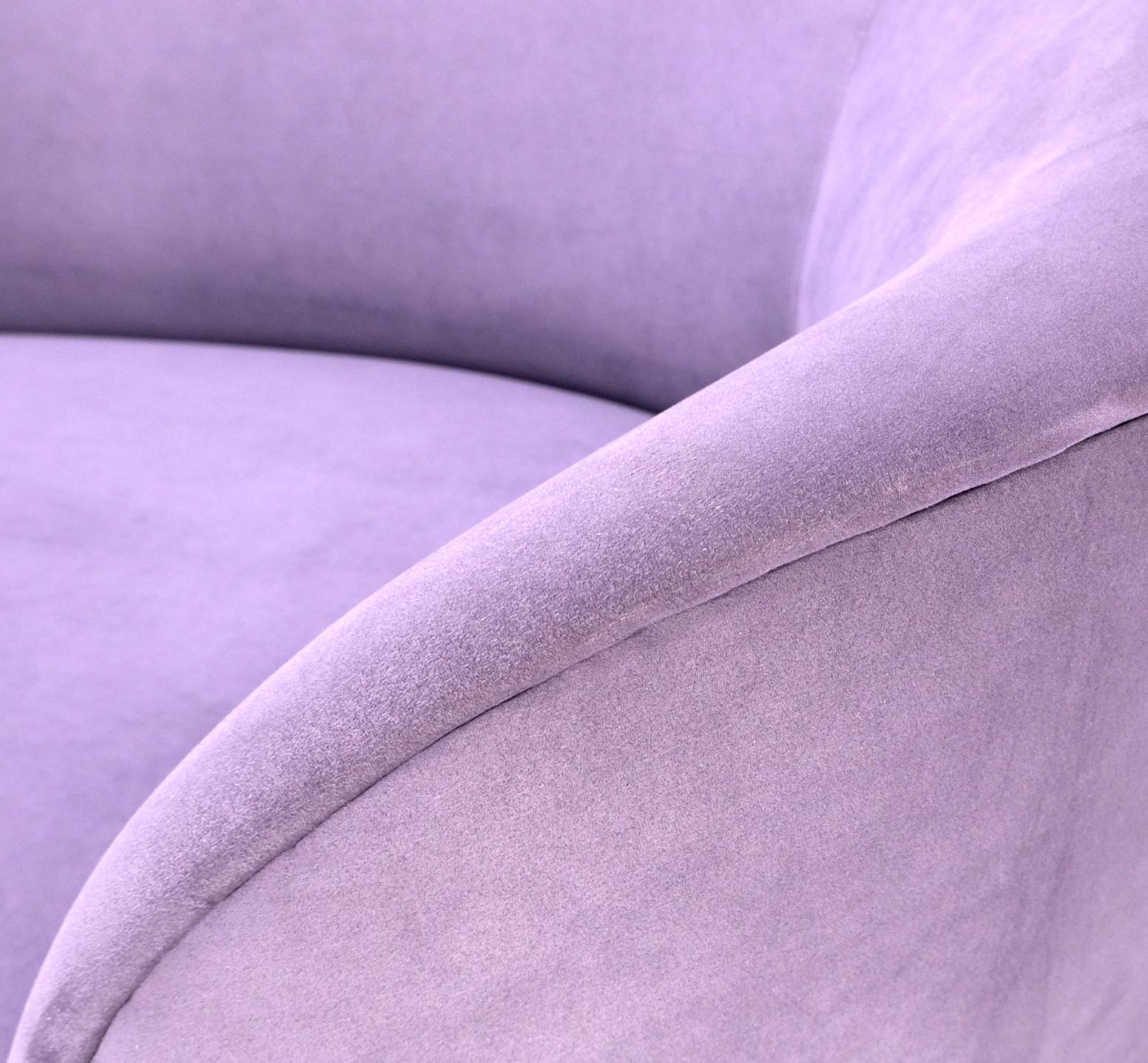 EstablishedLines Lavender Ultra Suede Cloud Sofa Chaise Lounge by Weiman