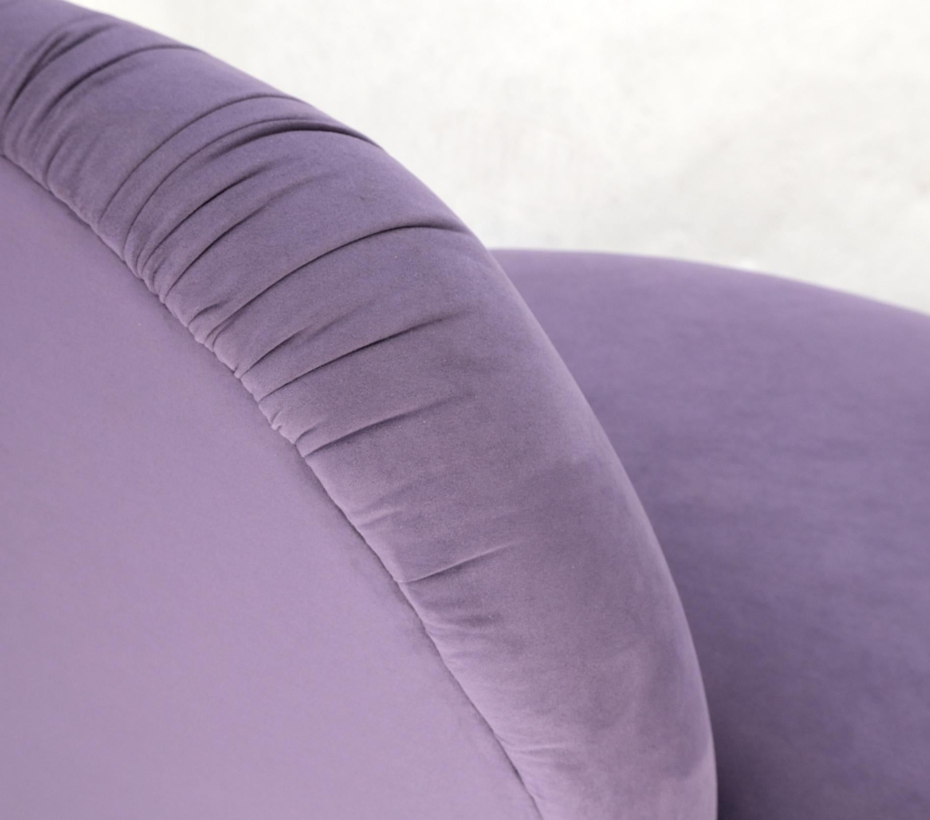 EstablishedLines Lavender Ultra Suede Cloud Sofa Chaise Lounge by Weiman