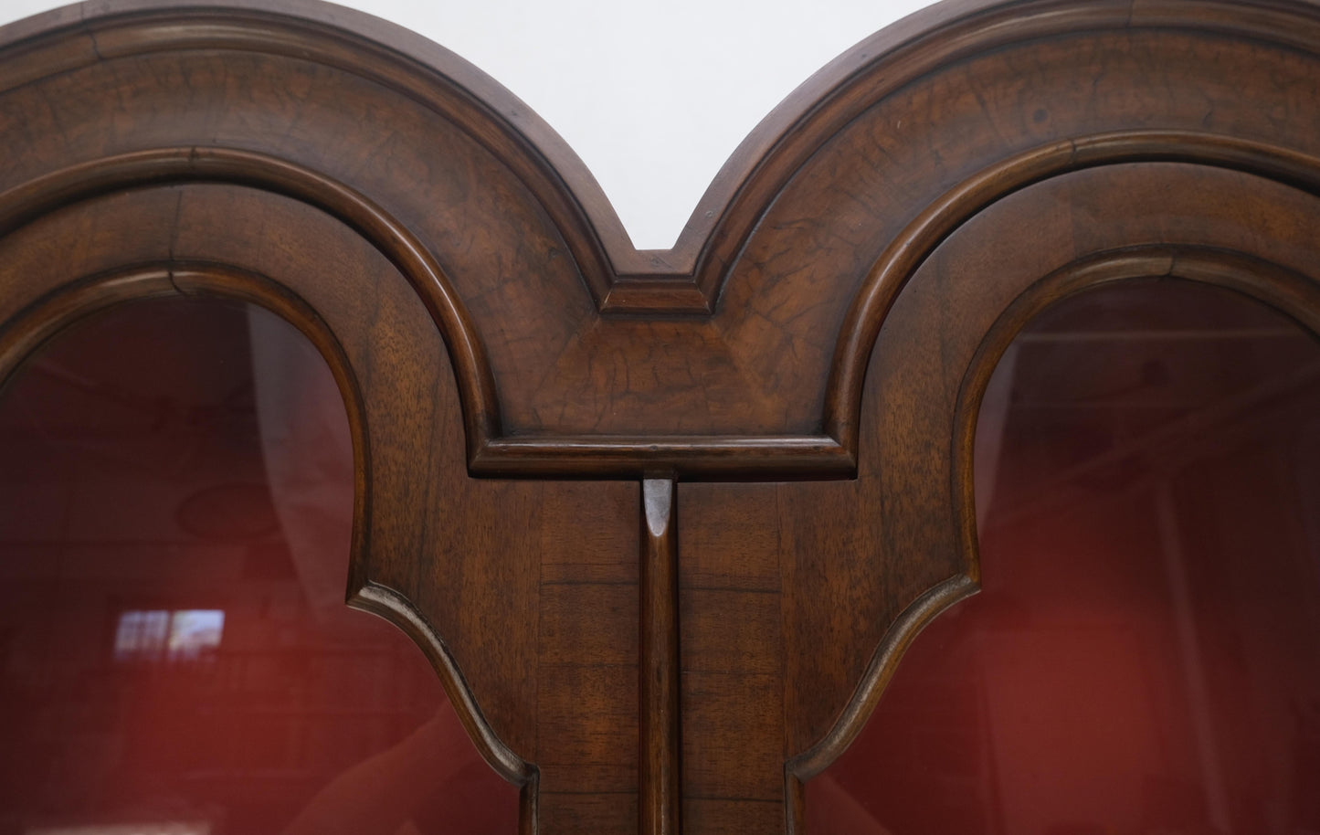 EstablishedLines Double Bonnet Dome Top Burl Wood 3 Drawer Drop Front Secretary Desk 1900s Clean!