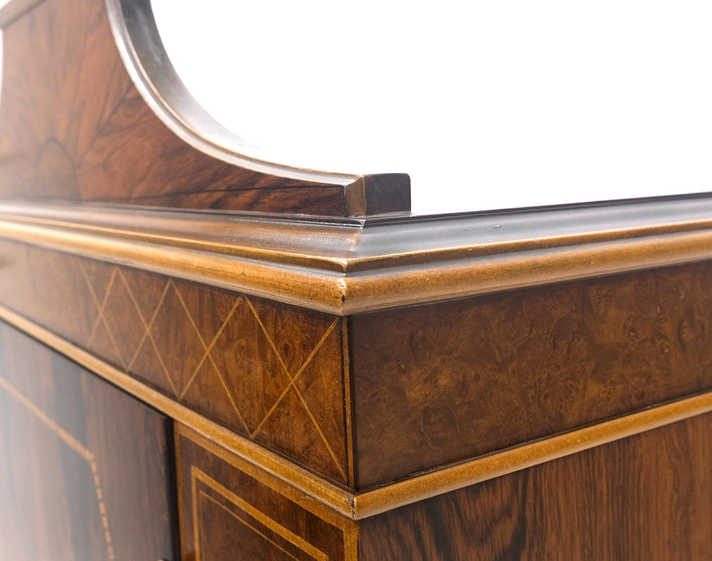 EstablishedLines Rosewood French Art Deco Tapered Legs Cupboard Buffet Breakfront Cabinet MINT!