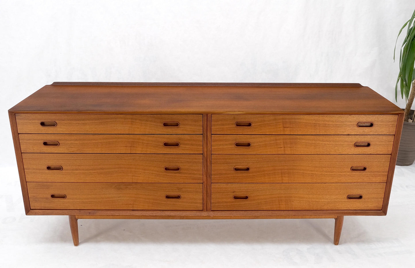 EstablishedLines Vodder Sibast Danish Mid-Century Modern Teak Long 8 Drawers Credenza Dresser