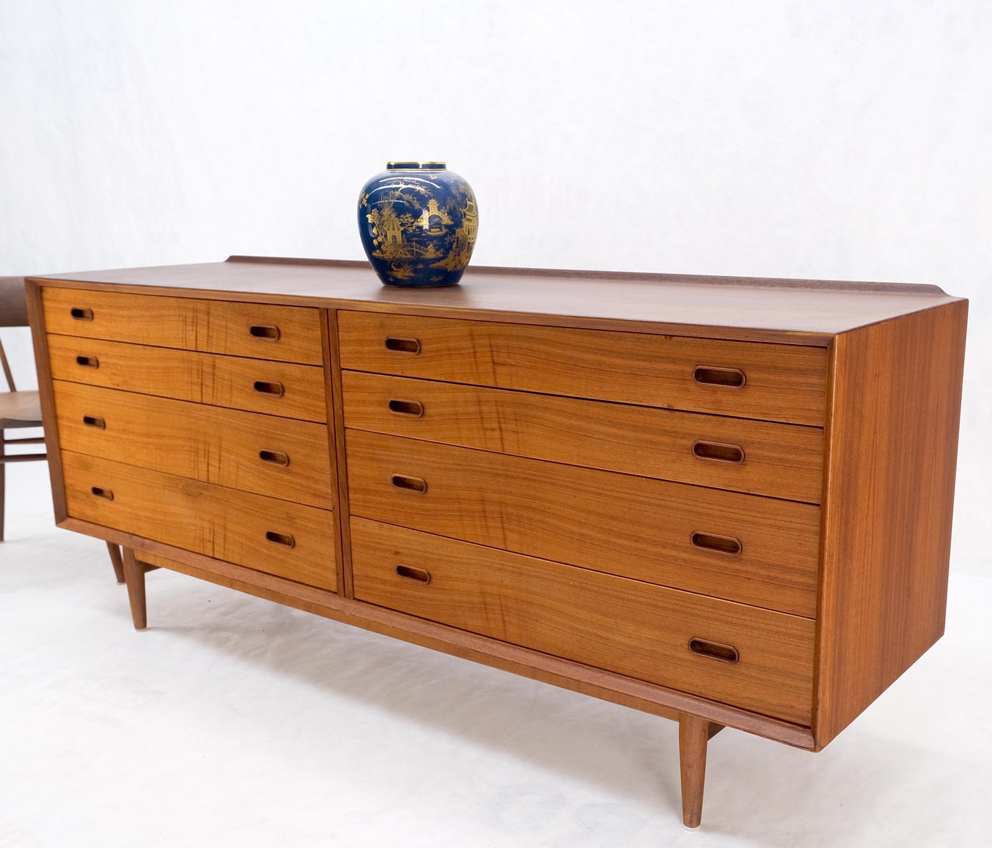 EstablishedLines Vodder Sibast Danish Mid-Century Modern Teak Long 8 Drawers Credenza Dresser