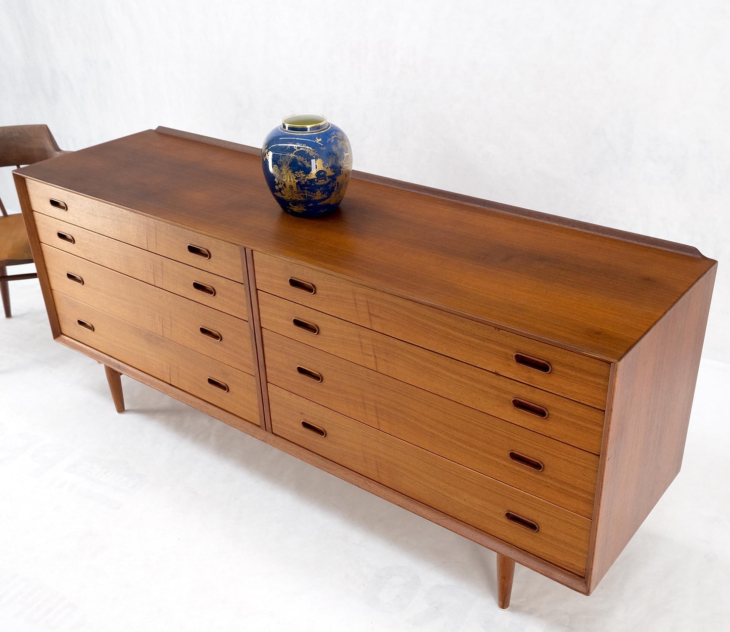 EstablishedLines Vodder Sibast Danish Mid-Century Modern Teak Long 8 Drawers Credenza Dresser