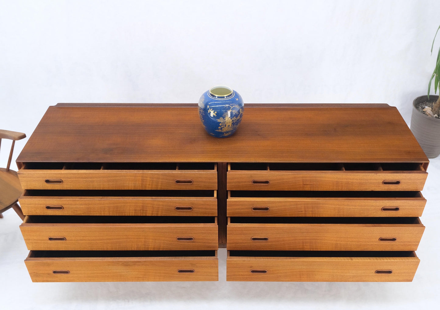 EstablishedLines Vodder Sibast Danish Mid-Century Modern Teak Long 8 Drawers Credenza Dresser