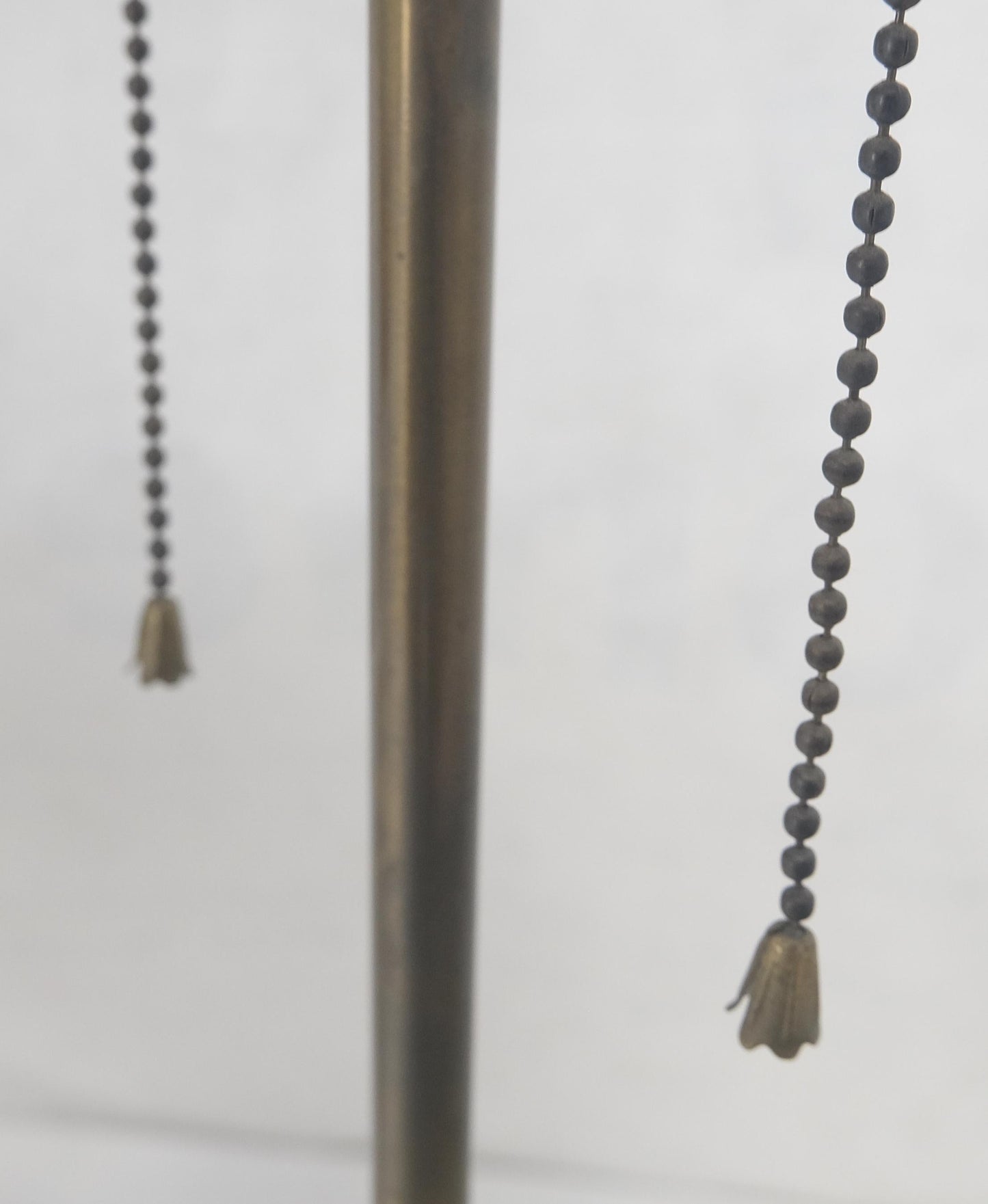 EstablishedLines Pair of Porcelain Pottery Ceramic Hexagon Base Onion Shape Lamps Bamboo Motive