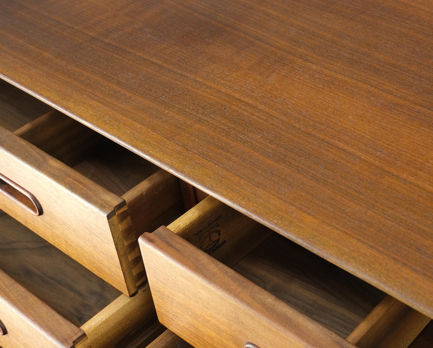 EstablishedLines Vodder Sibast Danish Mid-Century Modern Teak Long 8 Drawers Credenza Dresser