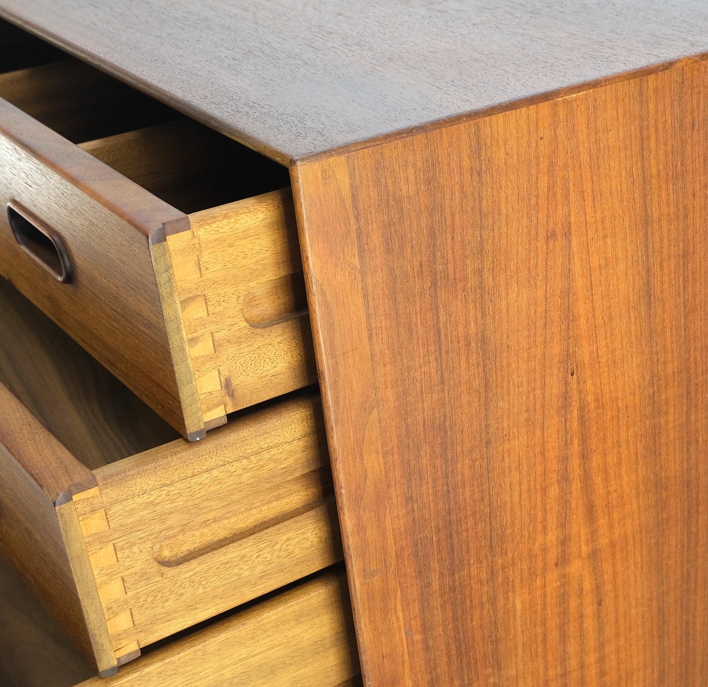 EstablishedLines Vodder Sibast Danish Mid-Century Modern Teak Long 8 Drawers Credenza Dresser