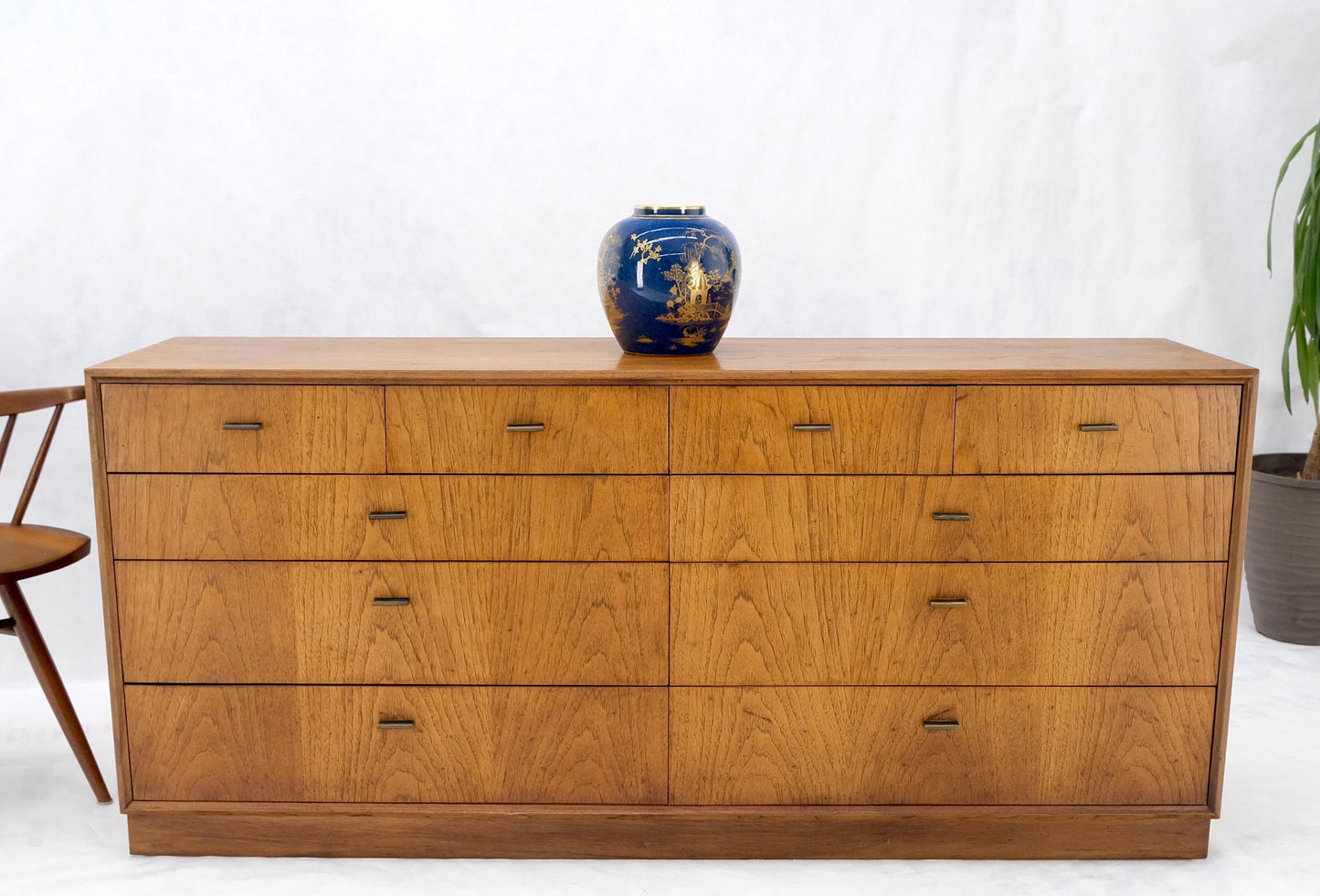 EstablishedLines Campaign Style Mid Century Modern 10 Drawers Long Dresser Credenza Mint!