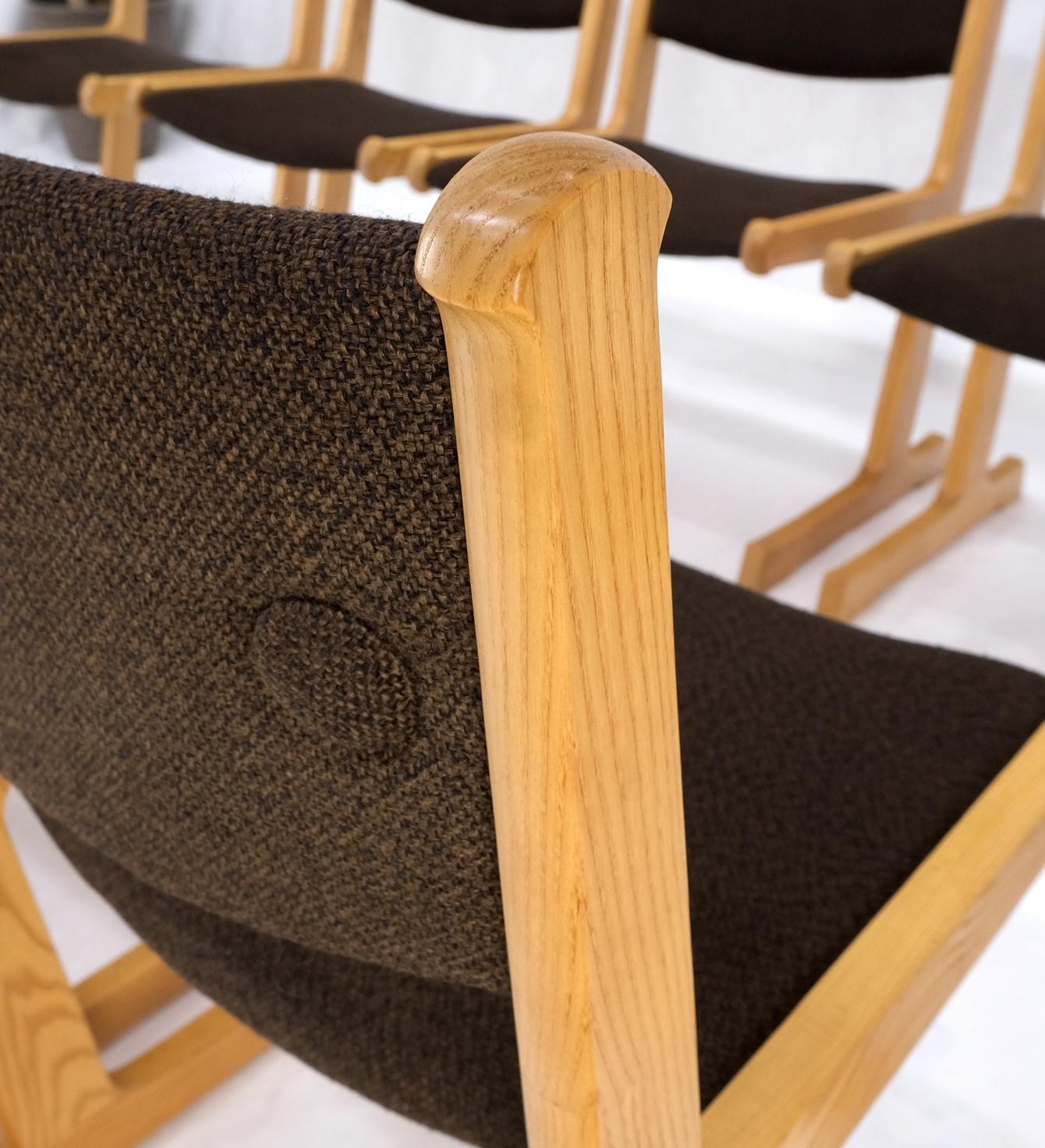 EstablishedLines Set of 10 Danish Mid Century Modern Cado Dining Chairs Wool Upholstery Denmark