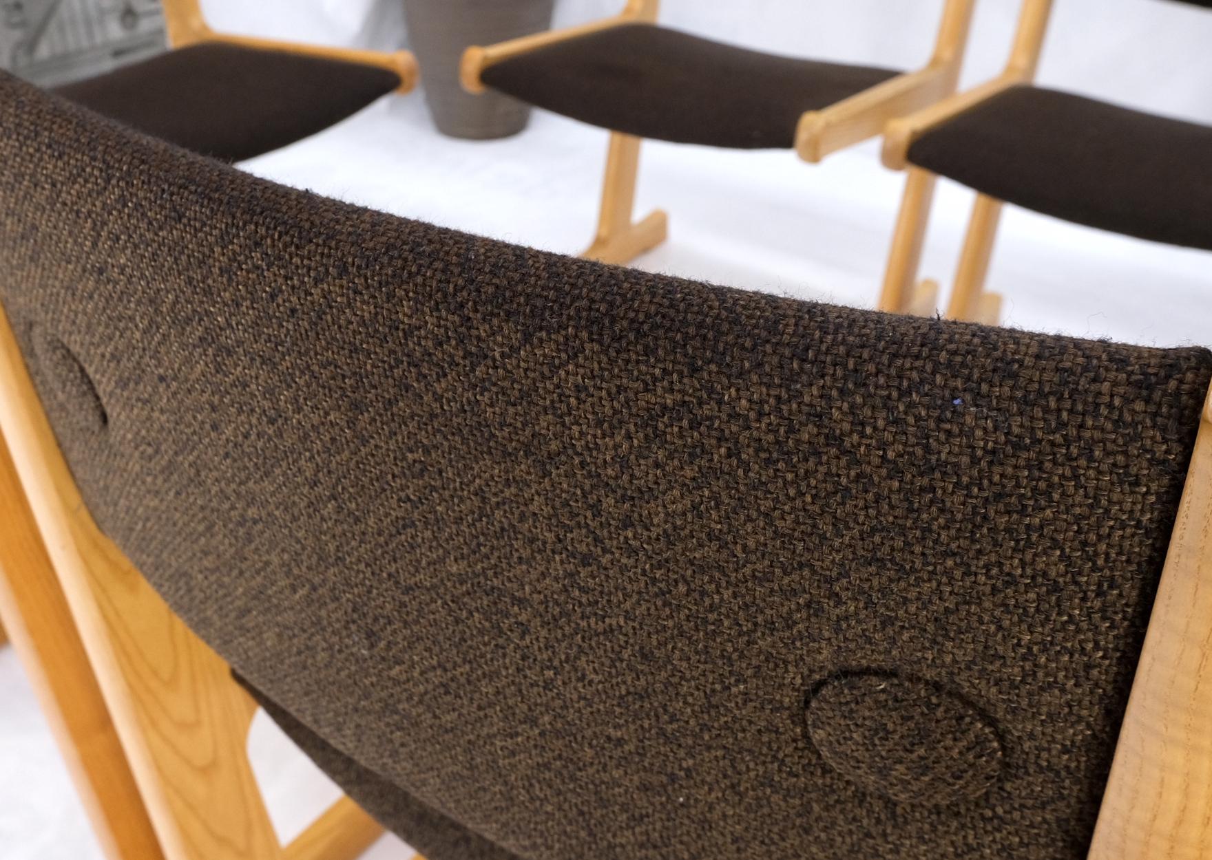 EstablishedLines Set of 10 Danish Mid Century Modern Cado Dining Chairs Wool Upholstery Denmark