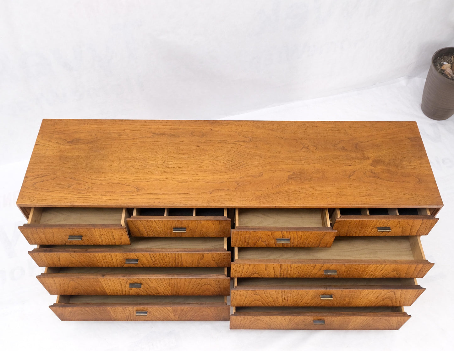 EstablishedLines Campaign Style Mid Century Modern 10 Drawers Long Dresser Credenza Mint!