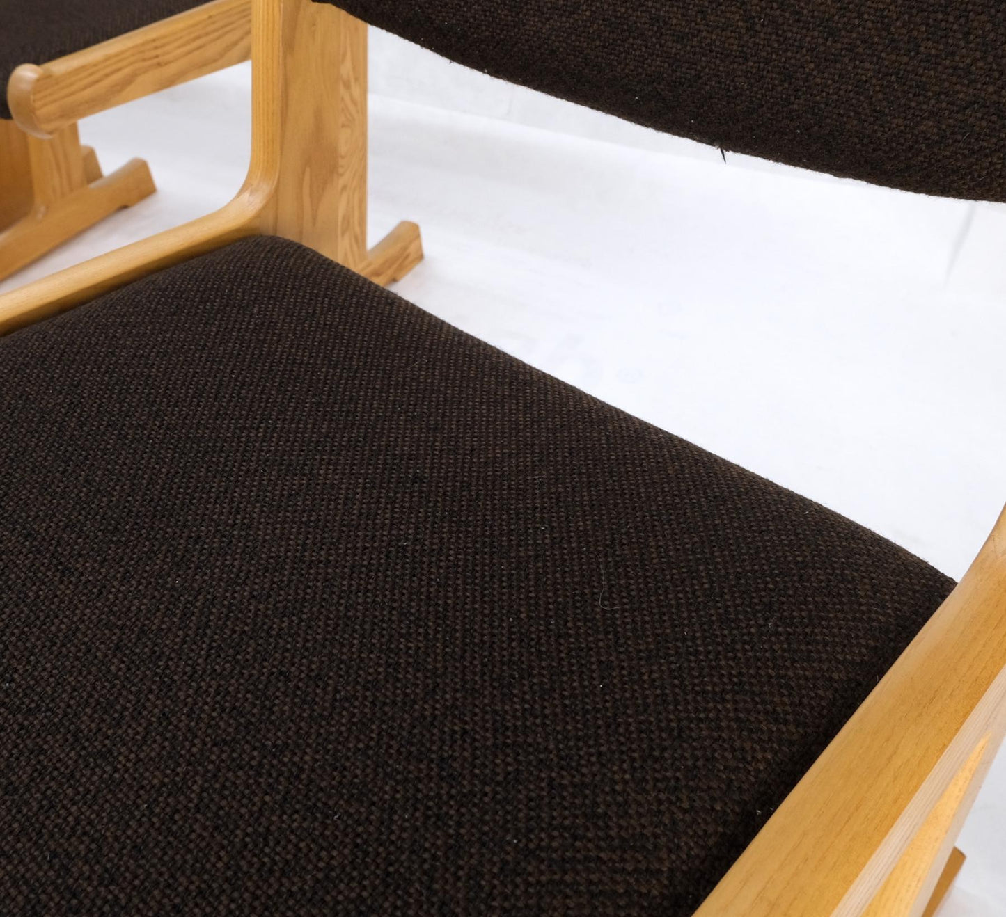 EstablishedLines Set of 10 Danish Mid Century Modern Cado Dining Chairs Wool Upholstery Denmark