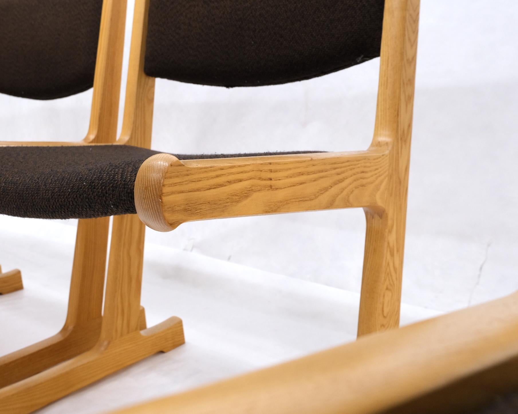 EstablishedLines Set of 10 Danish Mid Century Modern Cado Dining Chairs Wool Upholstery Denmark