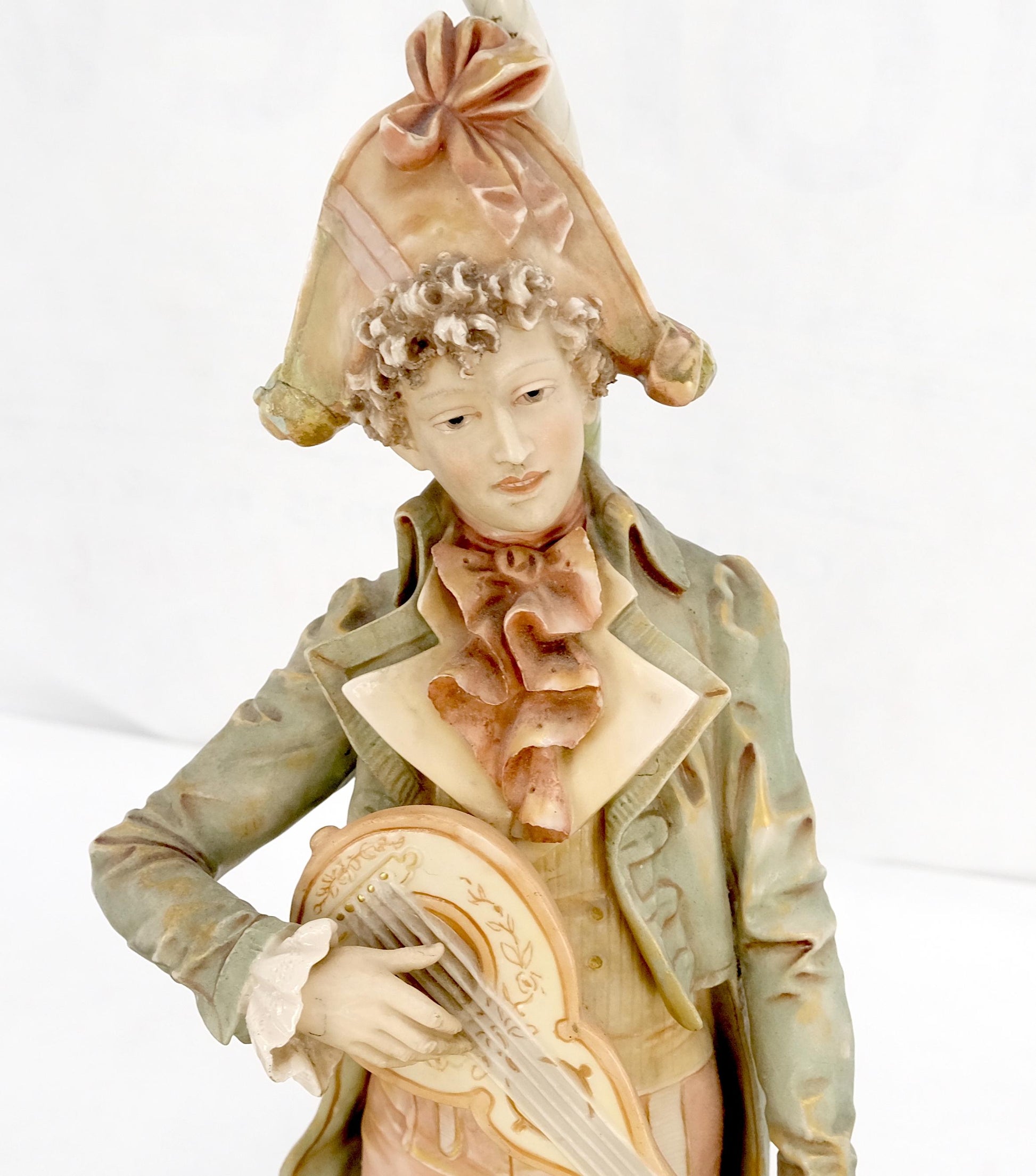 EstablishedLines Pair of Large Porcelain Ceramic Dancing Very Fine Figurines Table Lamps MINT!