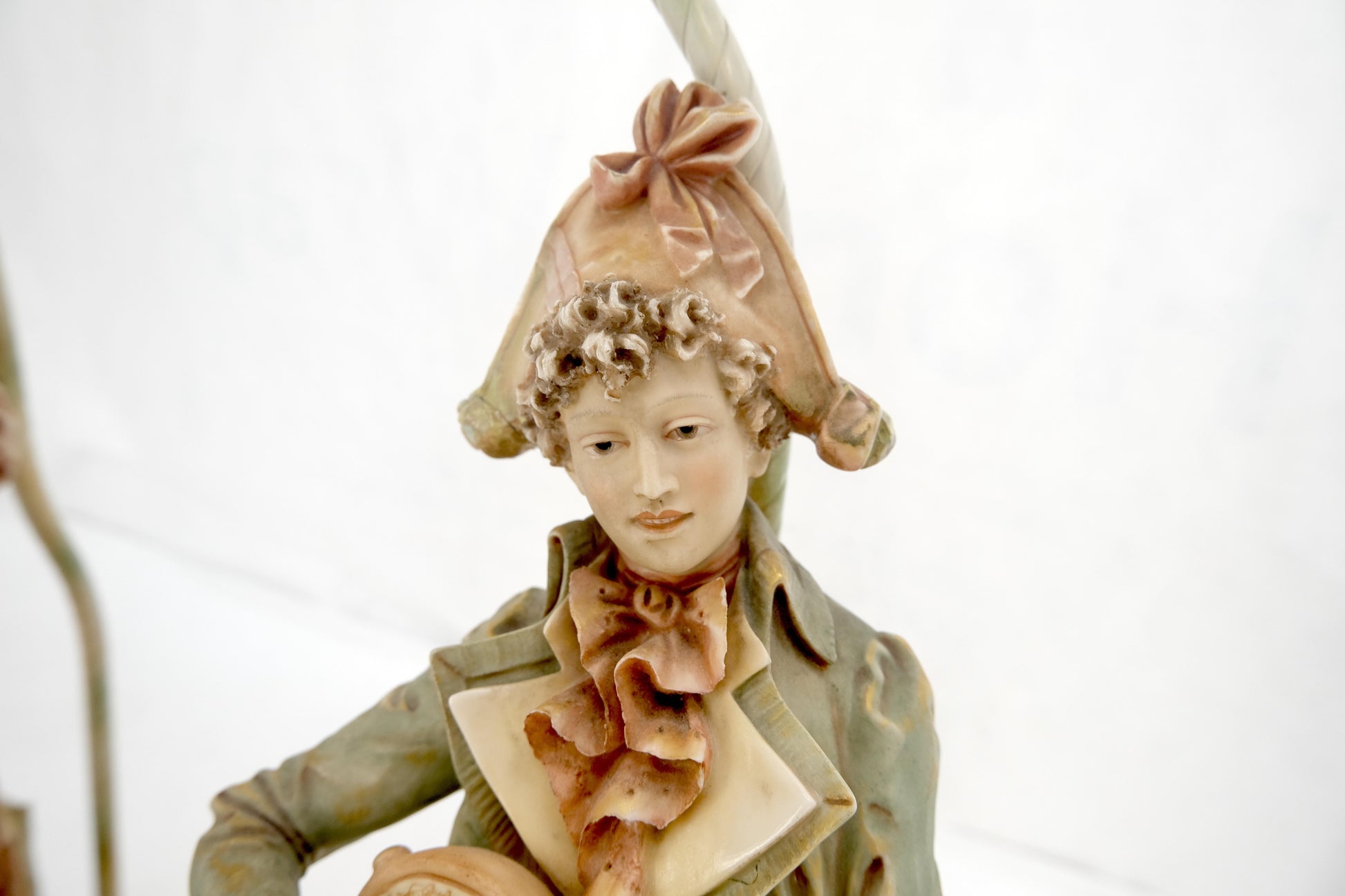 EstablishedLines Pair of Large Porcelain Ceramic Dancing Very Fine Figurines Table Lamps MINT!