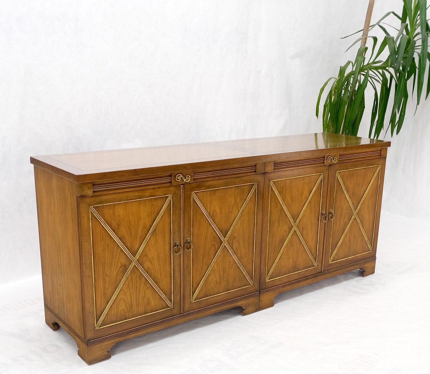EstablishedLines Baker Double Doors Compartments Long Credenza Sideboard Buffet Cabinet MINT!