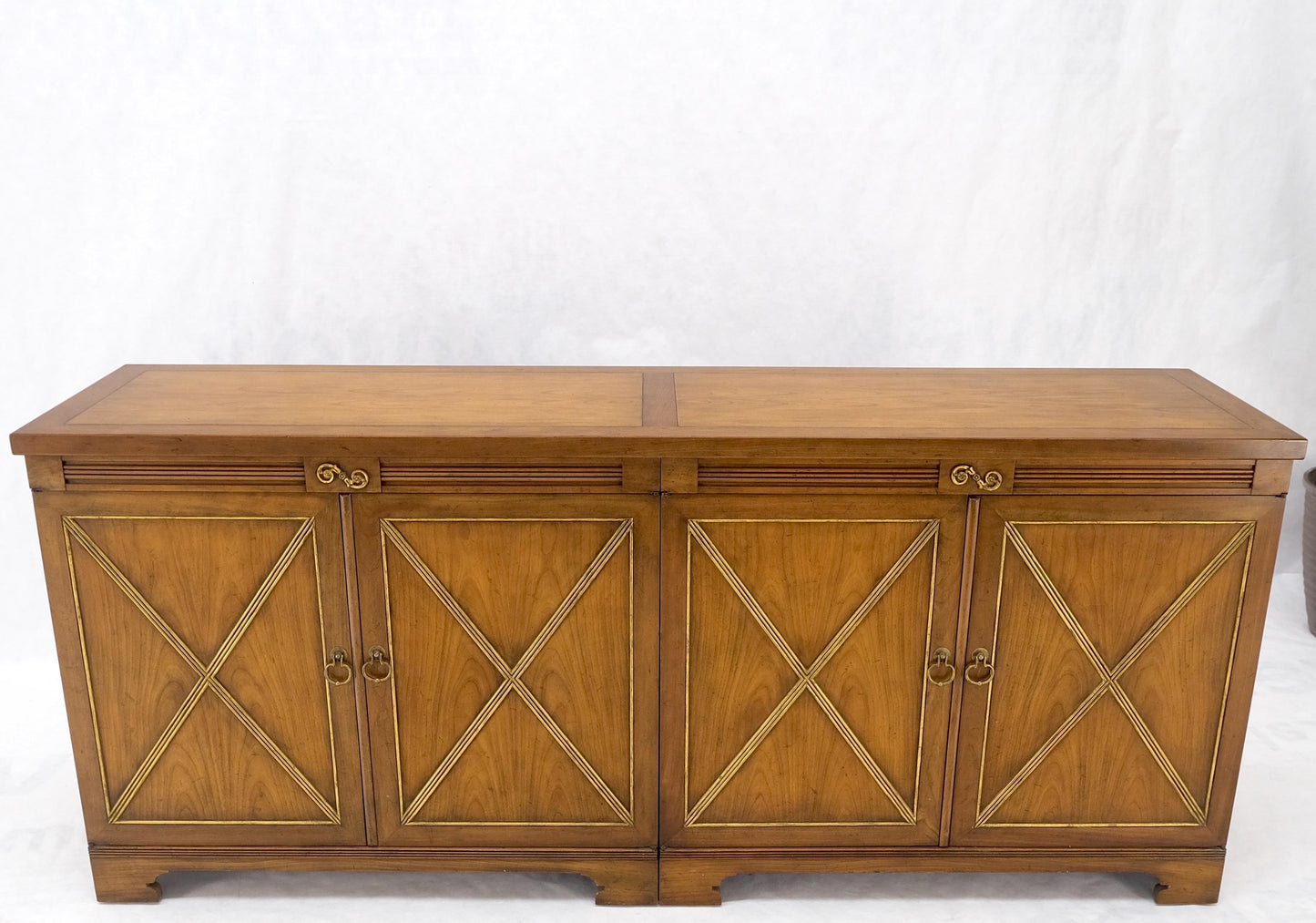 EstablishedLines Baker Double Doors Compartments Long Credenza Sideboard Buffet Cabinet MINT!