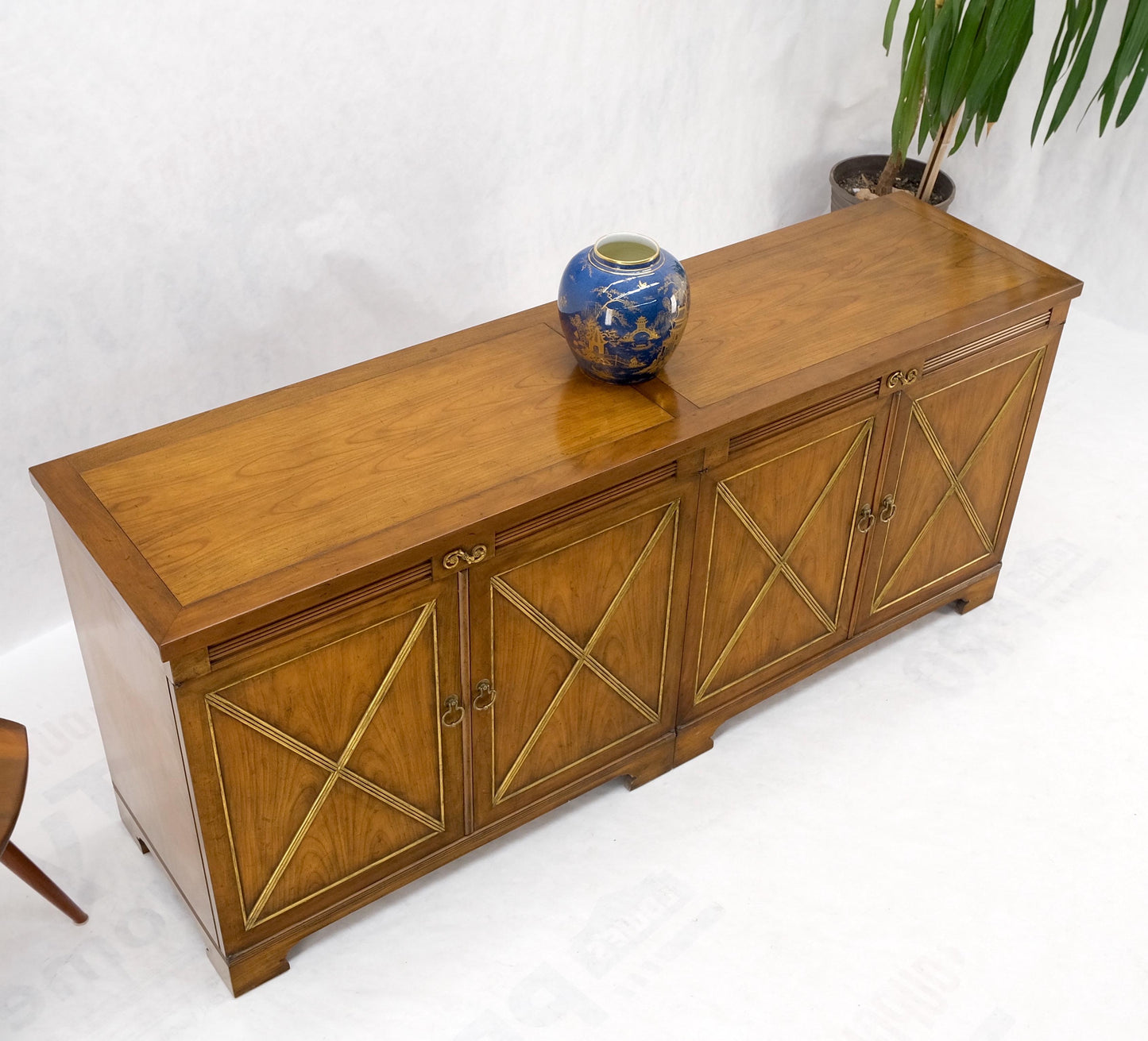 EstablishedLines Baker Double Doors Compartments Long Credenza Sideboard Buffet Cabinet MINT!