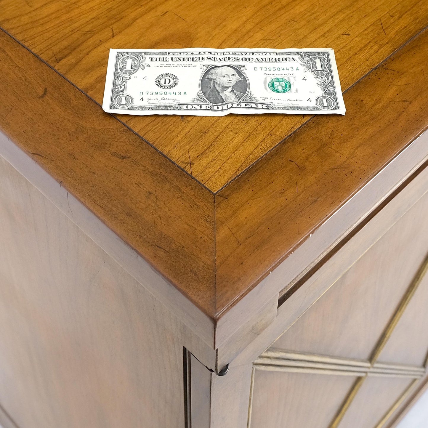 EstablishedLines Baker Double Doors Compartments Long Credenza Sideboard Buffet Cabinet MINT!