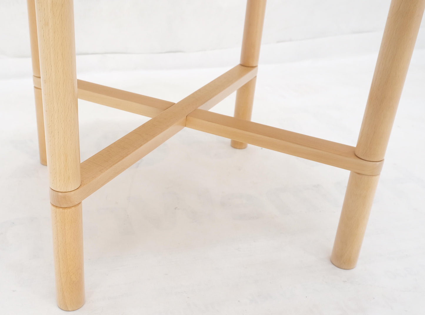 EstablishedLines H/S Haslev Danish Mid Century Modern Solid Birch Round Side End Table Stand MINT