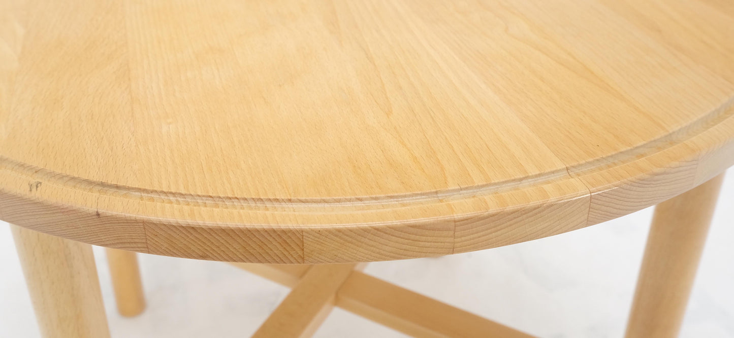 EstablishedLines H/S Haslev Danish Mid Century Modern Solid Birch Round Side End Table Stand MINT