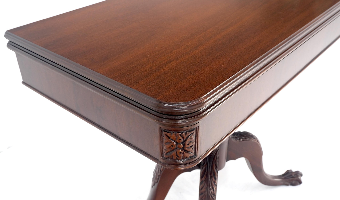 EstablishedLines Ball & Claw Chippendale Style Mahogany Expandable Flip Top Game Console Table