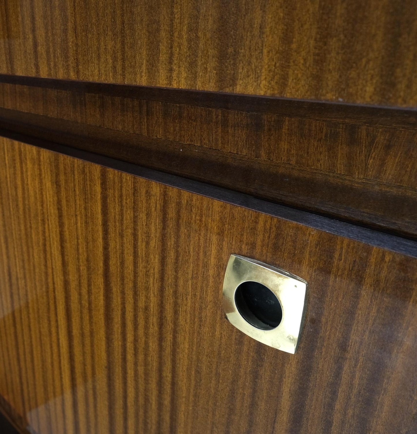 EstablishedLines Large German Deco Mid Century Modern Lacquered Wall Unit Multi Use Cabinet NICE!