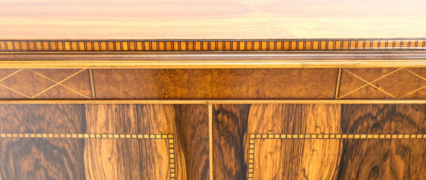 EstablishedLines Rosewood French Art Deco Two Doors Server Sideboard One Drawer Credenza MINT!