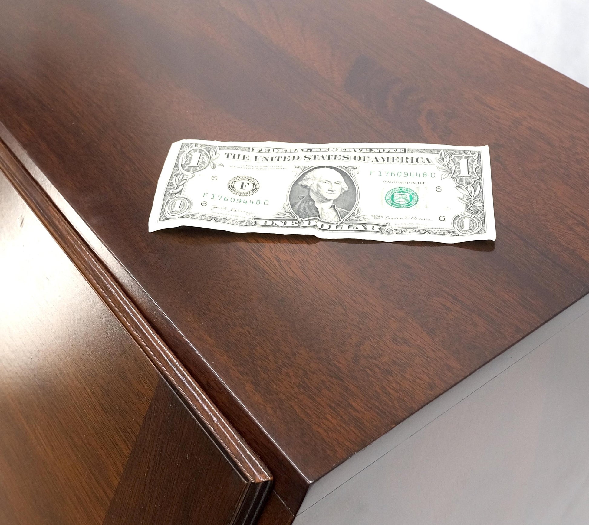 EstablishedLines Mahogany Block Front Drop Desk Secretary Bracket Foot 4 Drawers Dresser MINT!