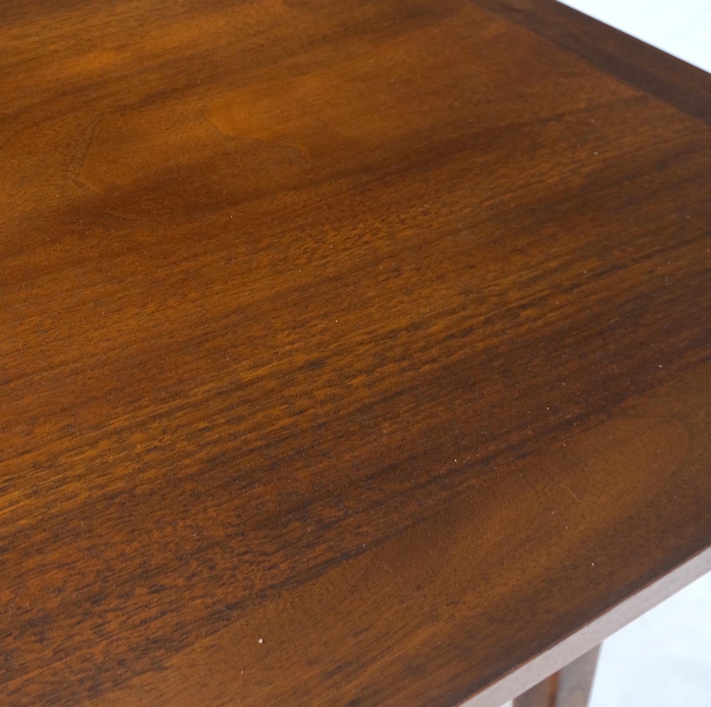 EstablishedLines Square Walnut Mid Century Modern "Floating" Top Coffee Center Table Risom Style