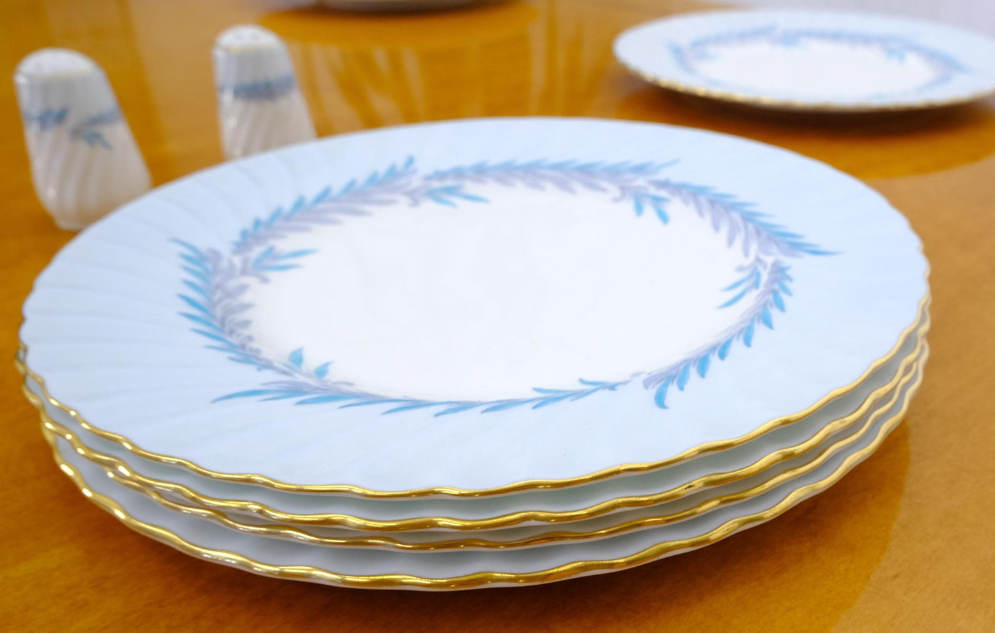EstablishedLines Set of 16 Minton Porcelain China Made in England Diner Plates Salt & Pepper Set