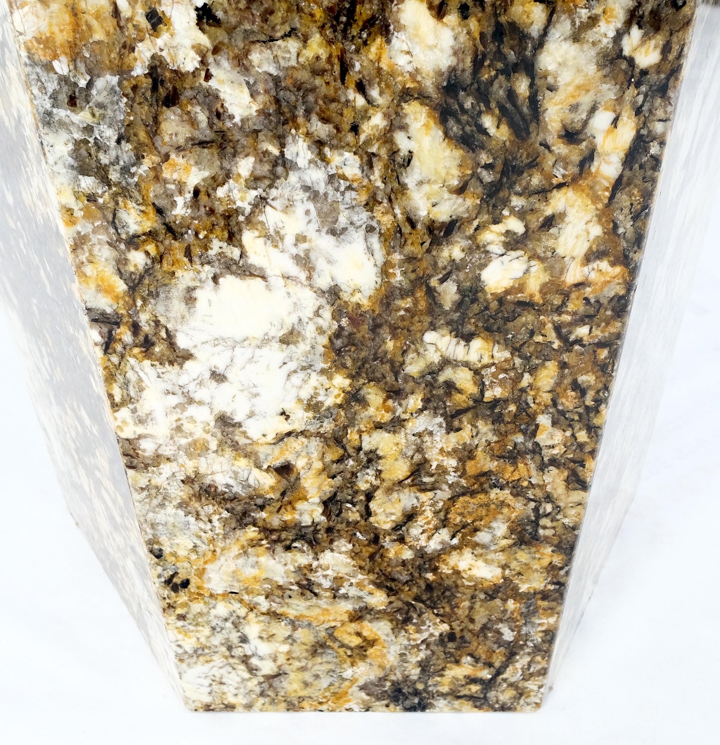 EstablishedLines Large Polished Marble Stone Hexagon Shape 38" Tall Pedestal MINT!