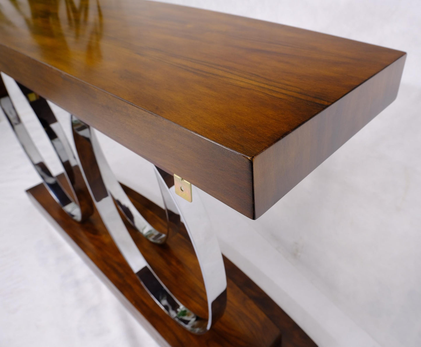 EstablishedLines Mid-Century Modern Style Rosewood Console Table by John Richard