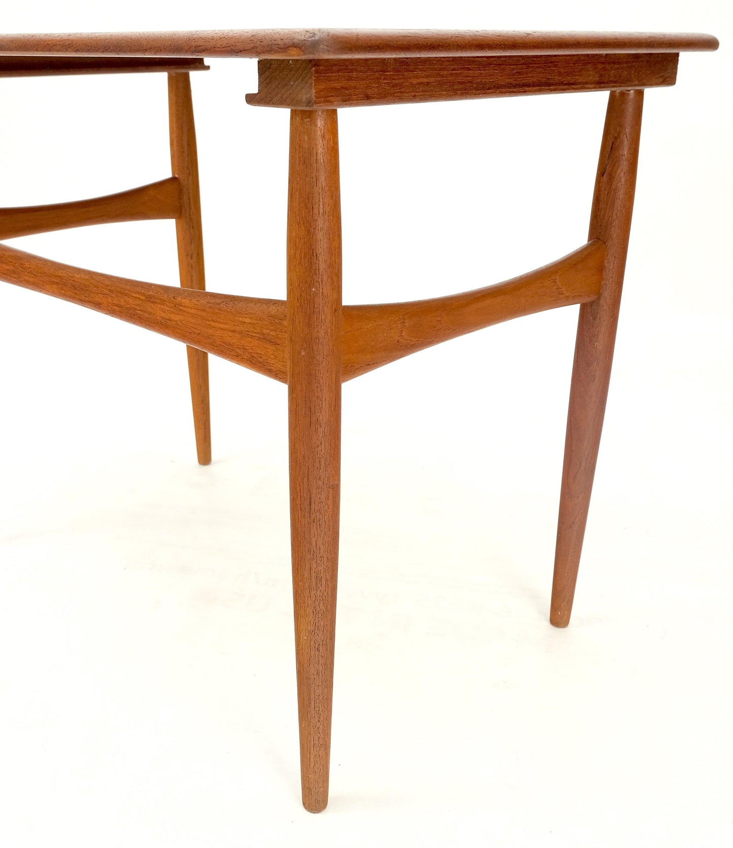 EstablishedLines Set of 3 Danish Mid-Century Modern Teak Nesting Side Occasional Tables Mint!