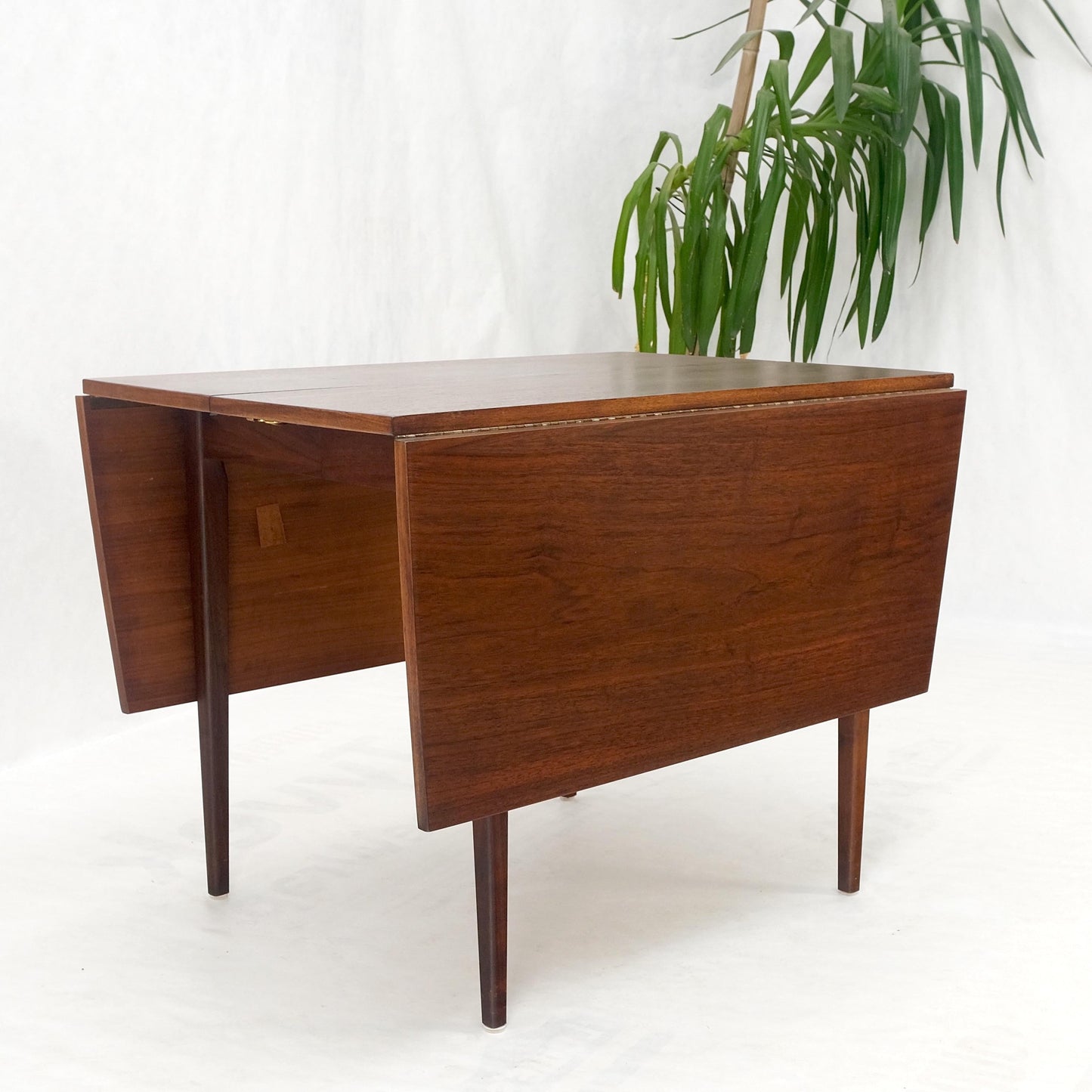 EstablishedLines Danish Mid-Century Modern Walnut Drop Leaf Dining Table W/ Extension Leaf Mint!
