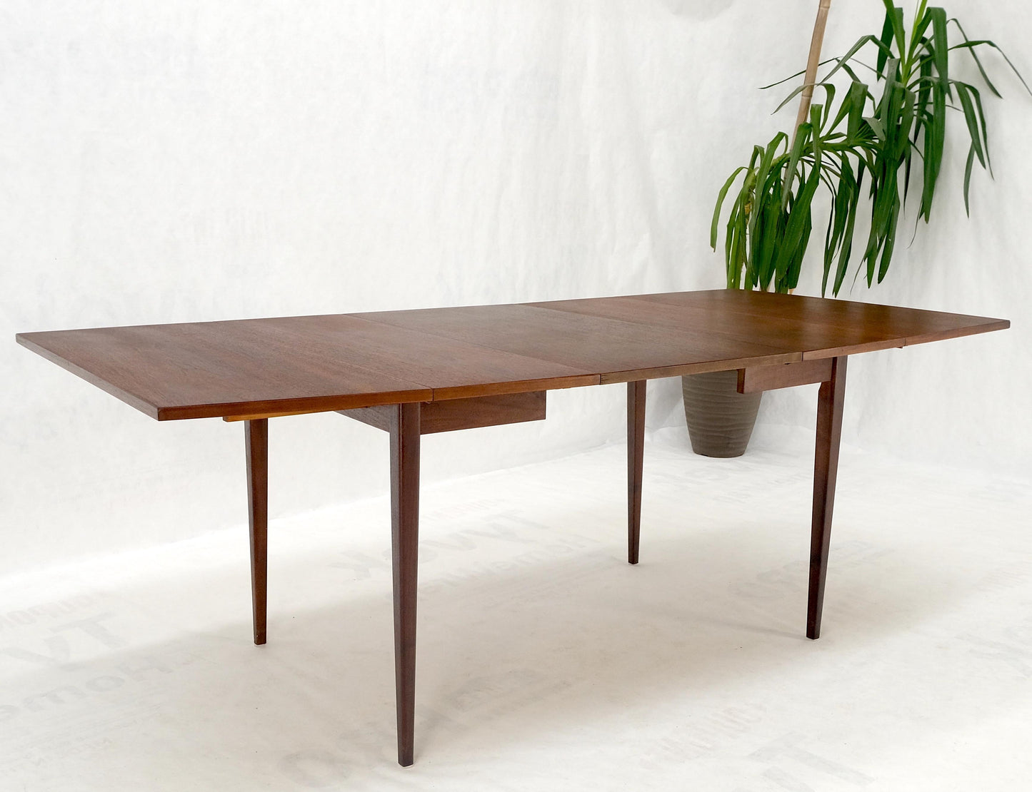 EstablishedLines Danish Mid-Century Modern Walnut Drop Leaf Dining Table W/ Extension Leaf Mint!