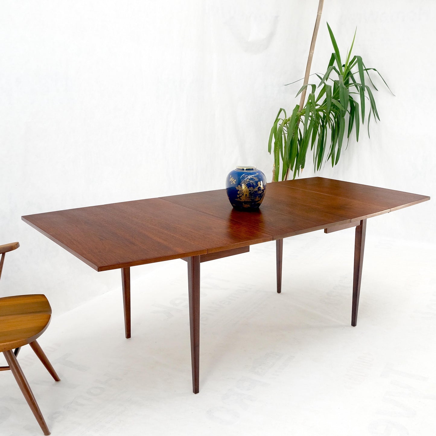 EstablishedLines Danish Mid-Century Modern Walnut Drop Leaf Dining Table W/ Extension Leaf Mint!
