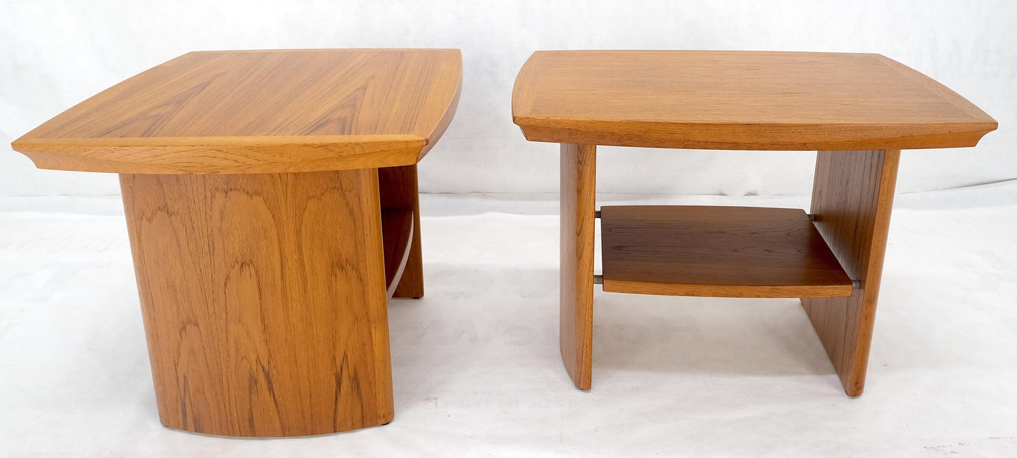EstablishedLines Pair Mid Century Danish Mid Century Modern Teak End Side Table Nightstands MINT!