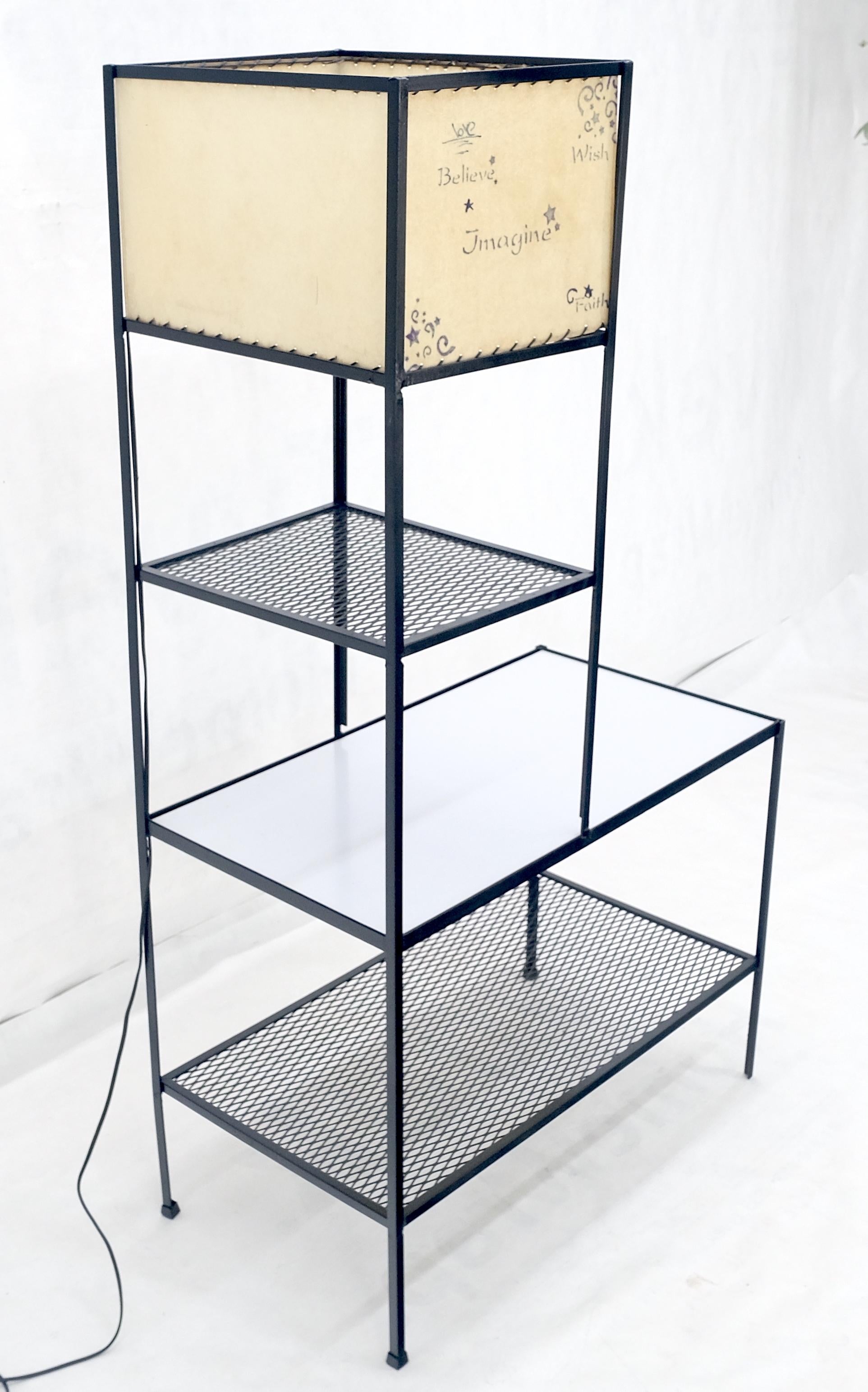 EstablishedLines Frederic Weinberg Mid Century Modern Etagere Shelving Unit Floor Lamp MINT!