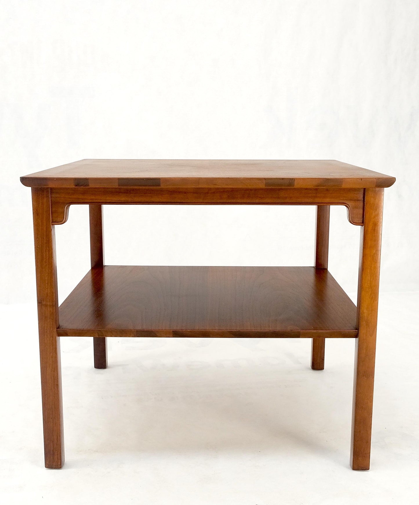 EstablishedLines Henredon Heritage Square Walnut Two Tier Side End Coffee Table MINT!