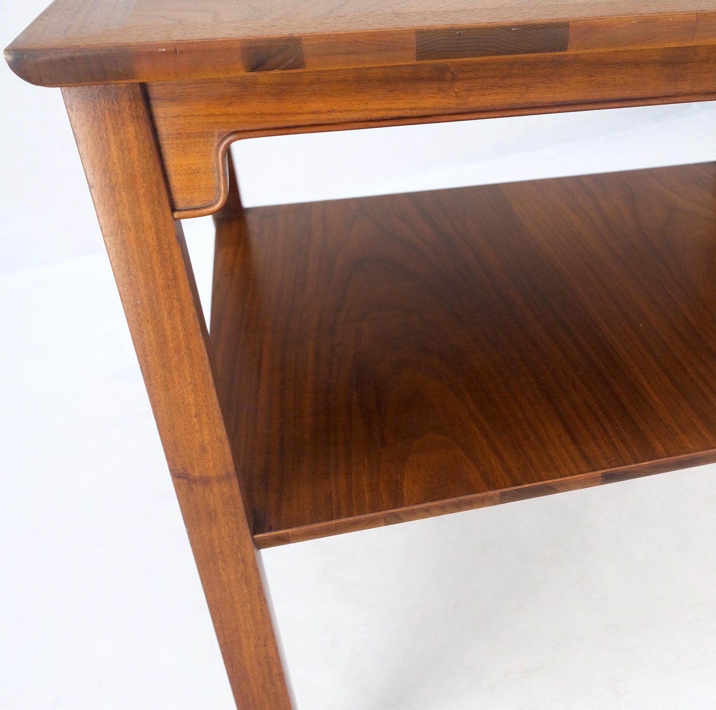 EstablishedLines Henredon Heritage Square Walnut Two Tier Side End Coffee Table MINT!