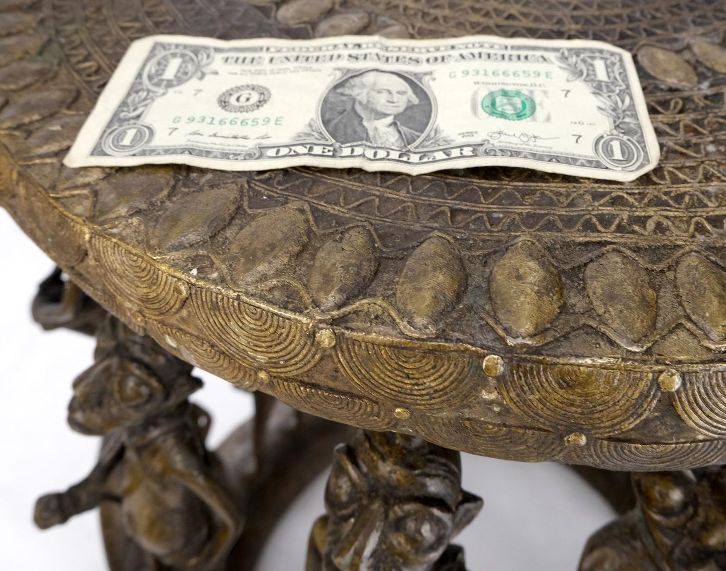 EstablishedLines Solid Bronze 44 Figurines African Cameroon Bronze Figurative Throne Chair