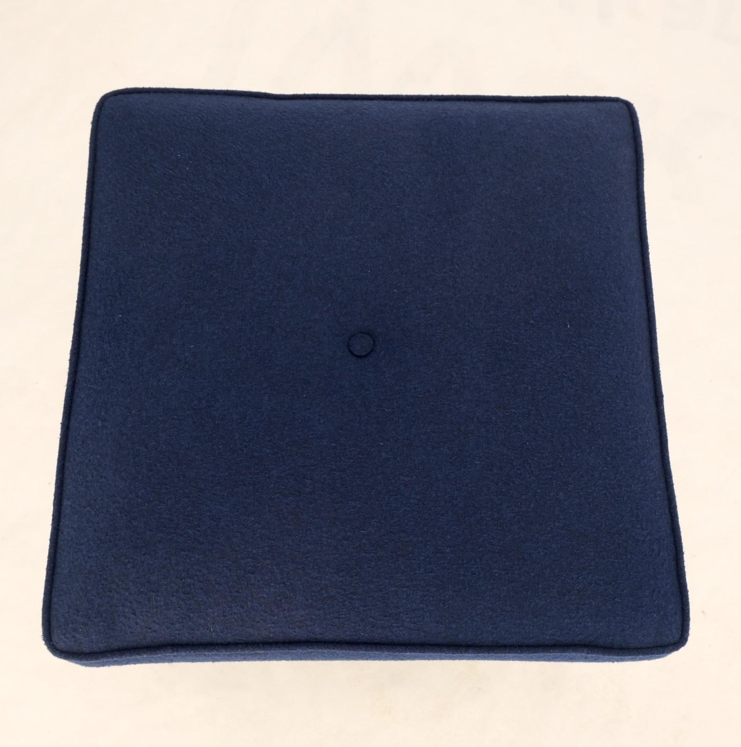 EstablishedLines McCobb Square Brass Square Base New Navy Blue Upholstery Bench Stool