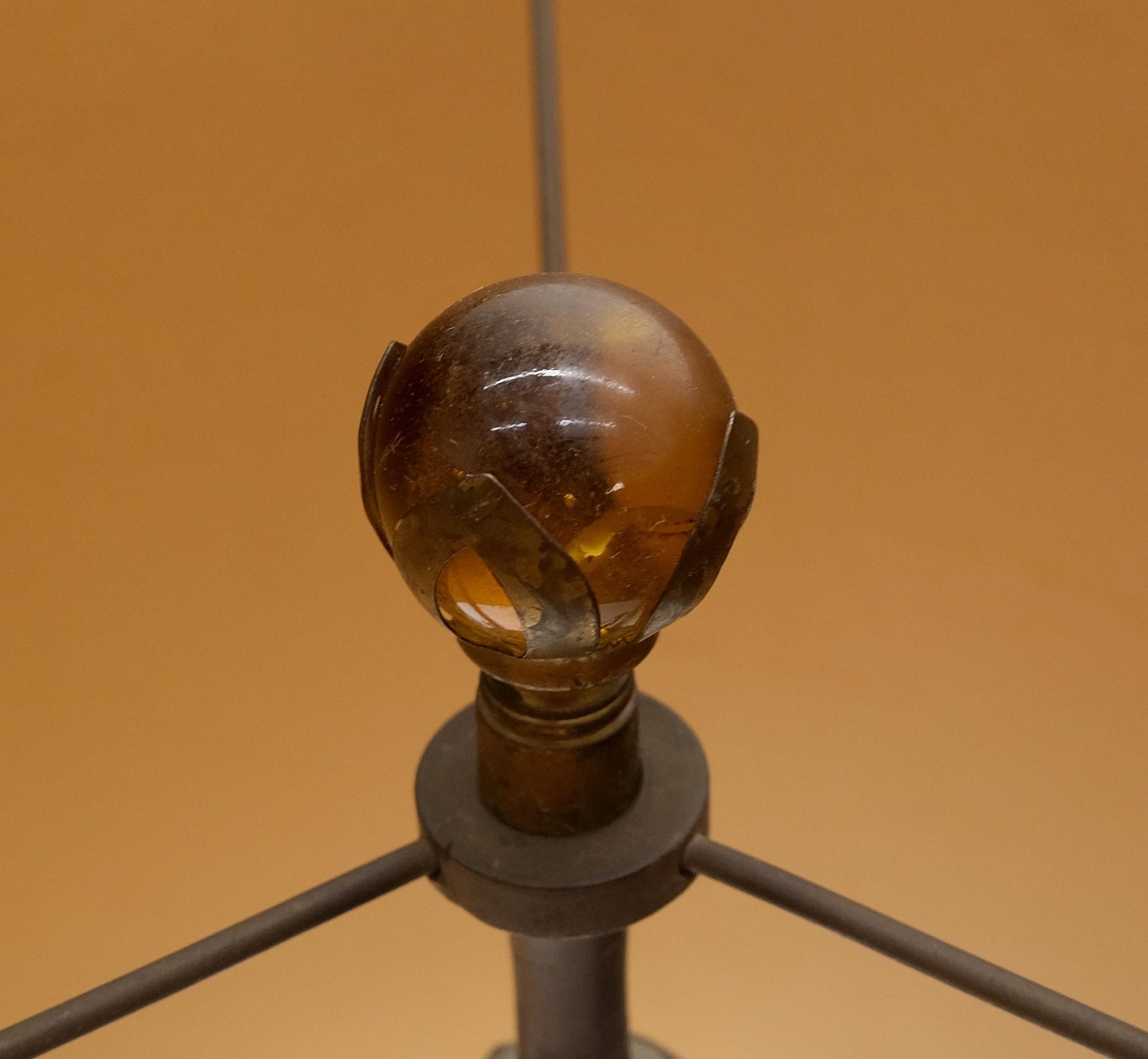 EstablishedLines Turned Teak Onion Shape Danish Mid Century Modern 1970s Table Lamp