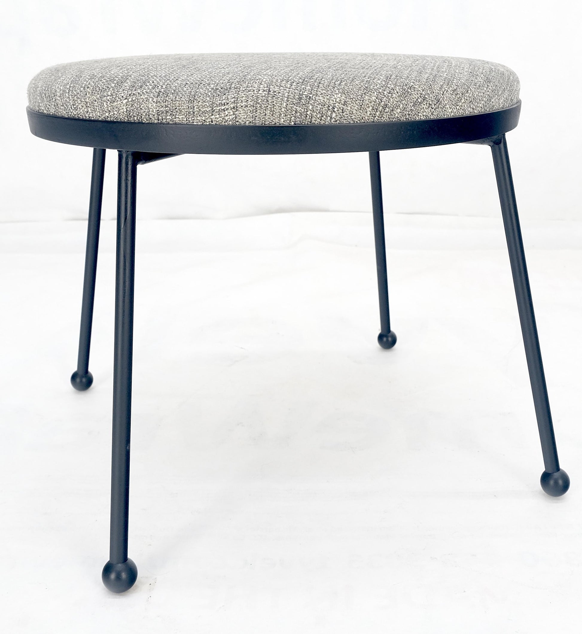 EstablishedLines Arthur Umanoff Wire Legs Mid Century Modern Round Compact Bench Stool MINT!