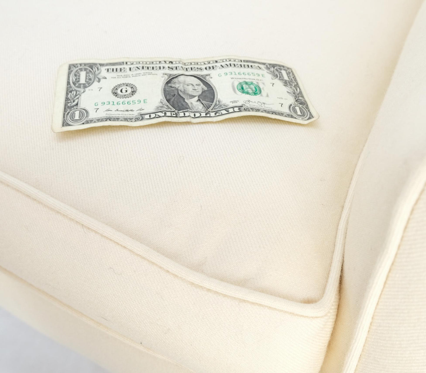 EstablishedLines Pair of Mid Century Modern McCobb Chairs Newly Upholstered in Cream Virgin Wool