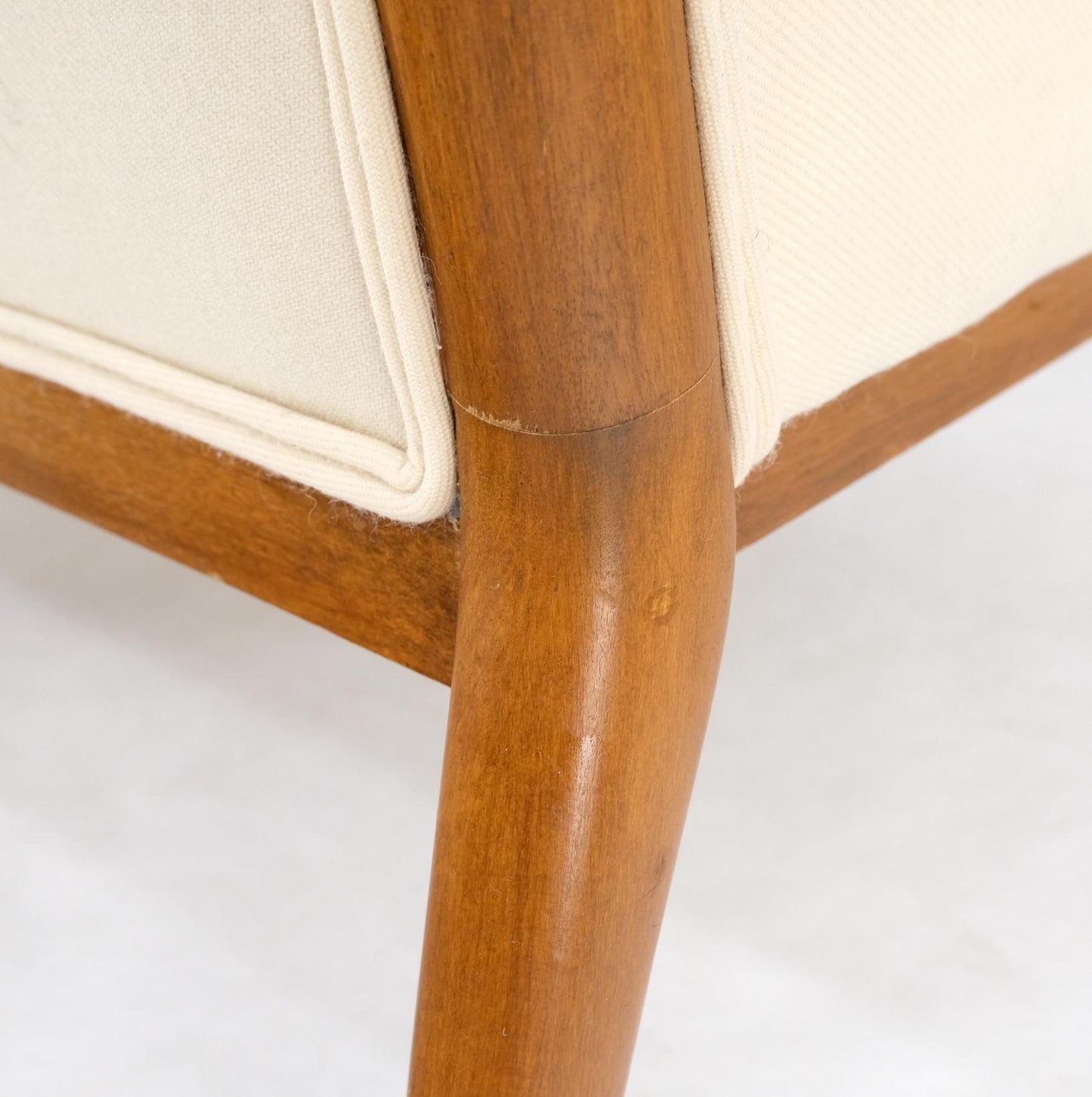 EstablishedLines Pair of Mid Century Modern McCobb Chairs Newly Upholstered in Cream Virgin Wool