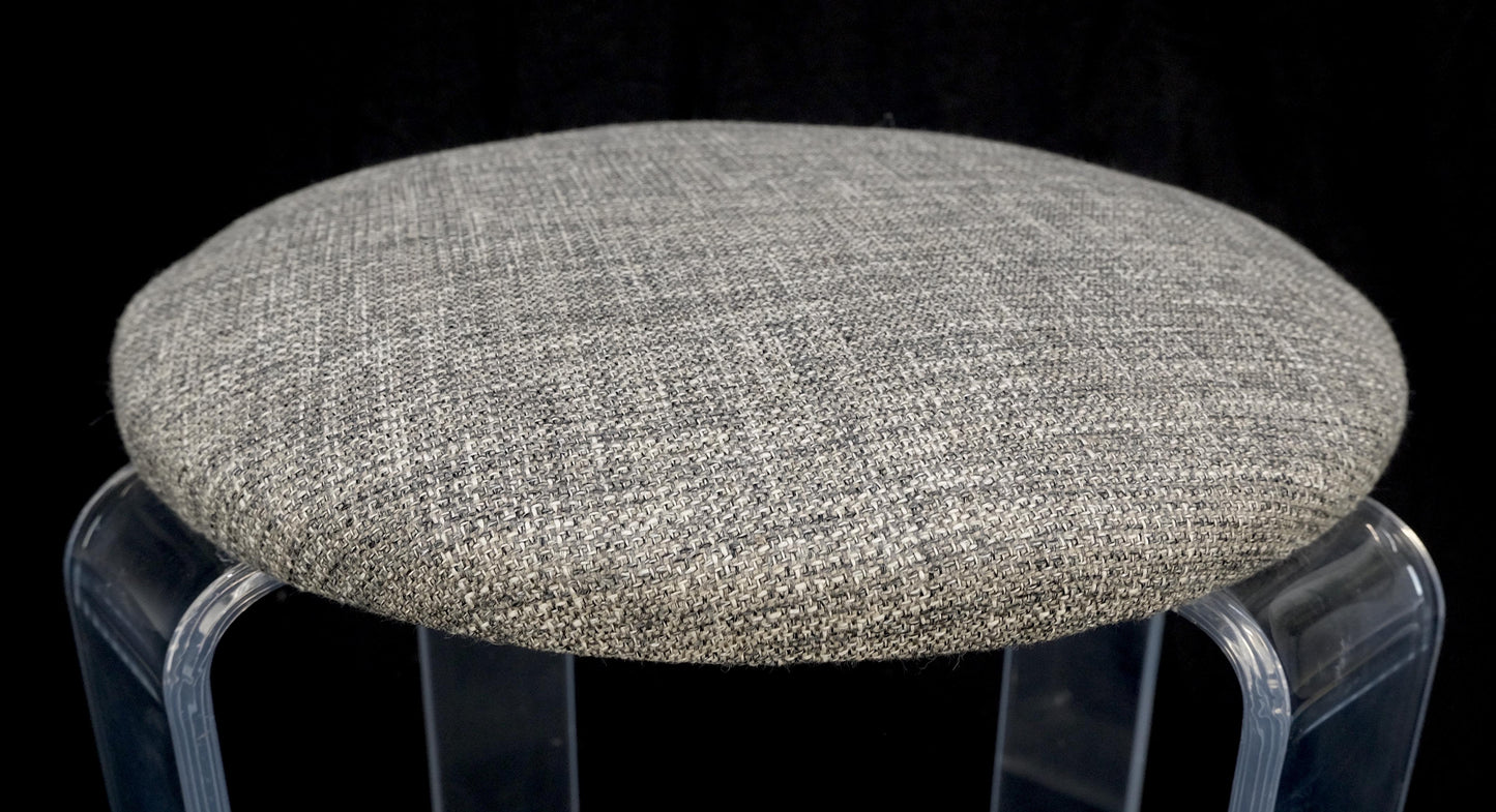 EstablishedLines Bent Lucite Basket Weave Upholstery Piano Stool Bench Mid Century Modern MINT!