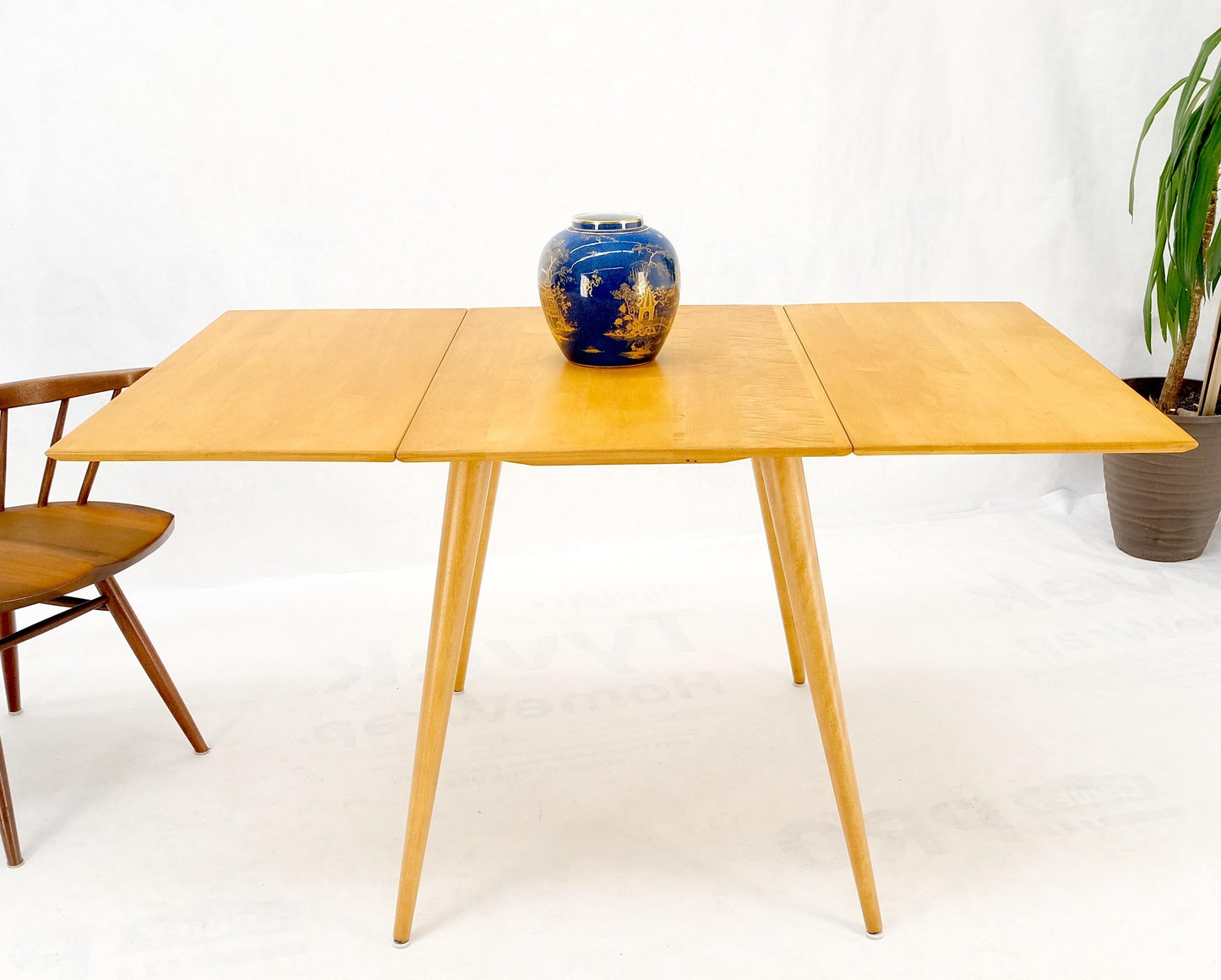 EstablishedLines Paul McCobb Solid Birch Drop Leaf Dining Table Planer Group Tapered Legs MINT!
